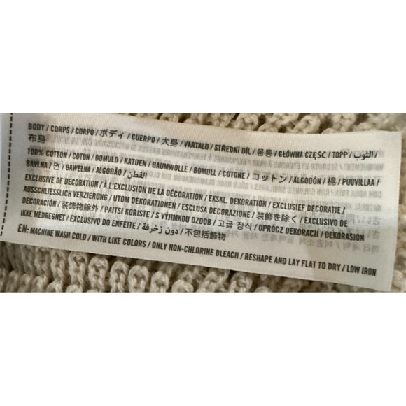 Abercrombie & Fitch Open Knit Polo Ivory XL Cotton Resort Grandpa Core Luxury - Picture 4 of 6